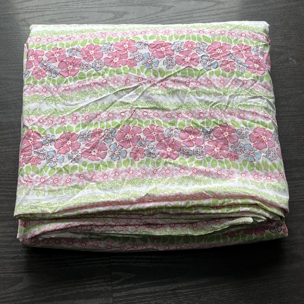 Pottery Barn Floral Cotton Duvet Cover Full/Queen Cottagecore Shabby Chic Preppy